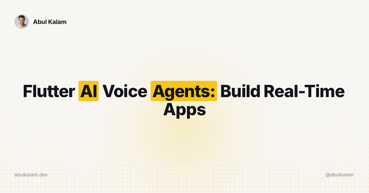 Flutter AI Voice Agents: Build Real-Time Apps